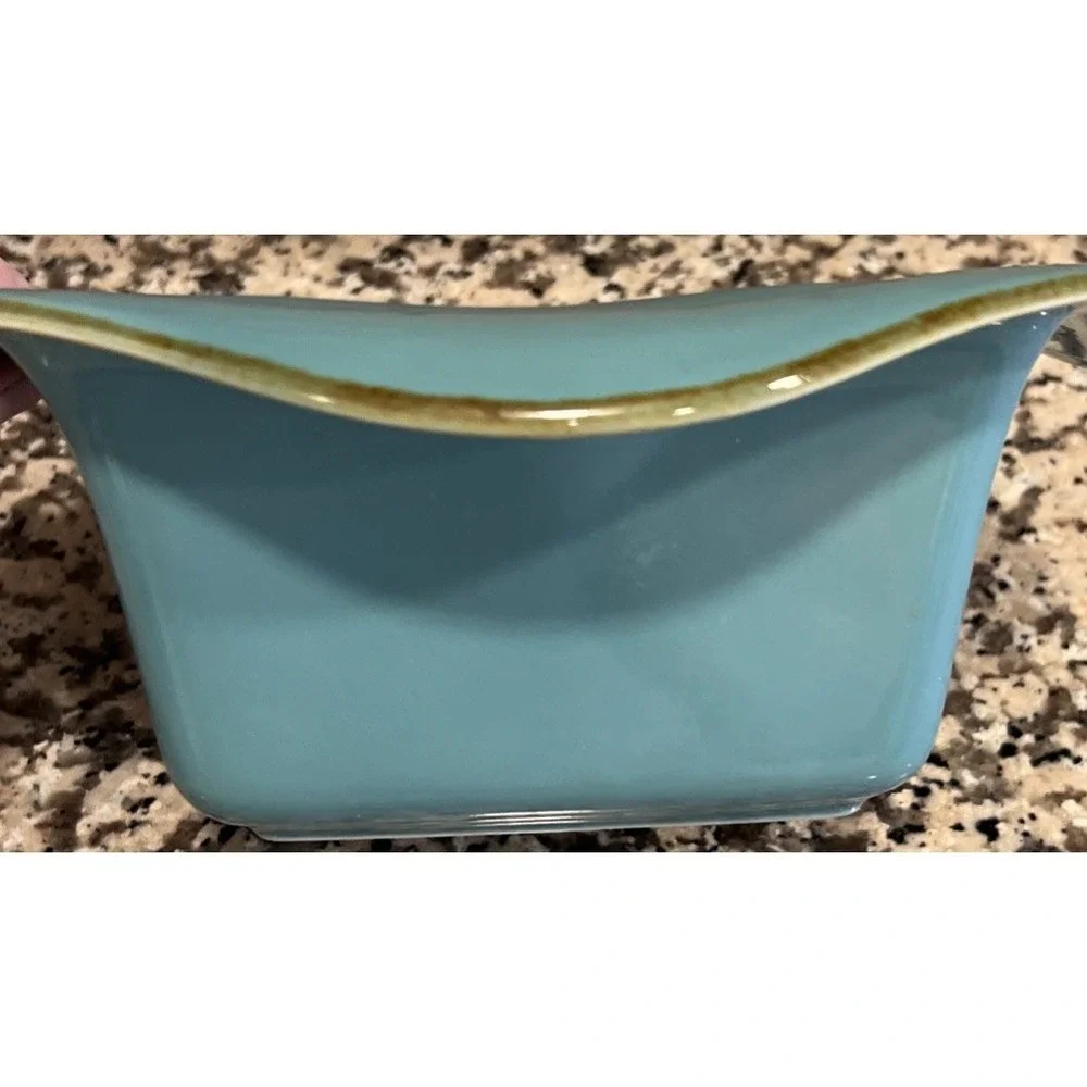Southern Living at Home Tuscan Everyday Baker Teal/Brown Stoneware‎ Brazil